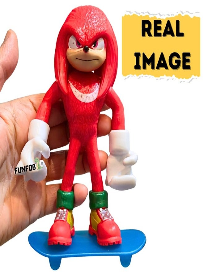 FUNFOB Cartoon Action Figure Height -15cm Collectible for Fans PVC Multicolour | So-nicc - Red Figure - Image 3